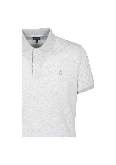 Erkek Polo Yaka Tişört Yeşil Dokulu Slim Fit Ribanalı Kol T-shirt Ncs Jeans 1250-mavi Mavi