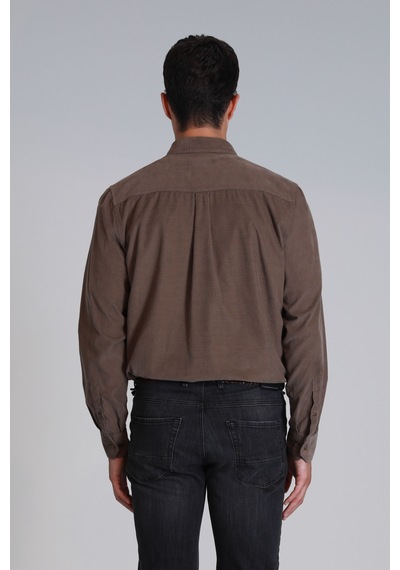 Lufian Water Erkek Basic Gömlek Slim Fit Kum Kum 112010664100580 Kum