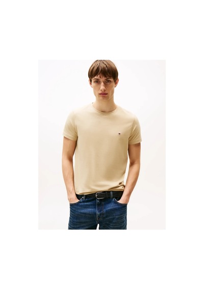 Stretch Slım Fıt Tee Erkek Krem T-shirt Krem
