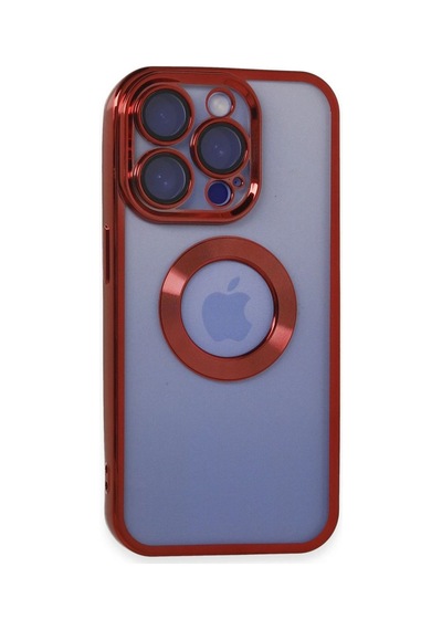 Apple İphone 15 Pro Max Kılıf Slot Silikon - Kırmızı Çok Renkli