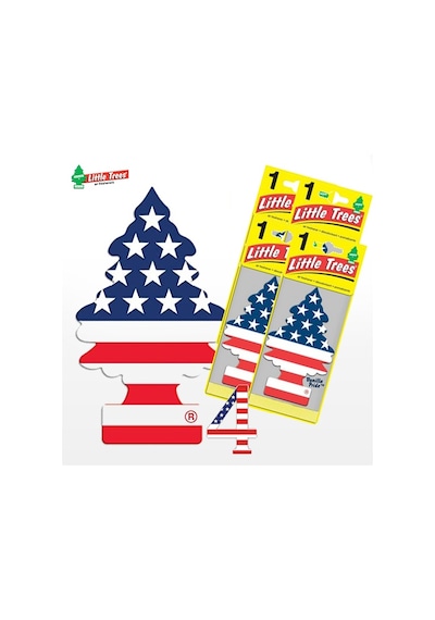 Oto Koku Little Trees Amerikan Bayrağı Vanilla Pride 4 Adet