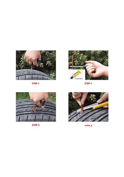 Zhltools 6 Parça Motorsiklet Bisiklet Lastik Tamir Kiti