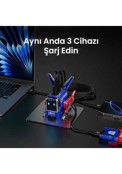 Alpha 65w Gan Hızlı Şarj Cihazı Mavi