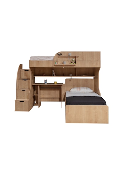 Ranza, Aura Ranza Karyola Masa 3 Kapaklı Dolap + 2 Comfort Yatak 90 X 190 CM