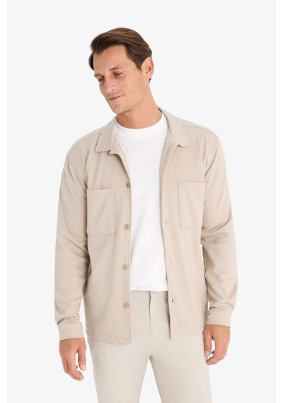 DeFacto Regular Fit Polo Yaka Gömlek Ceket D7243AX25SPBG49