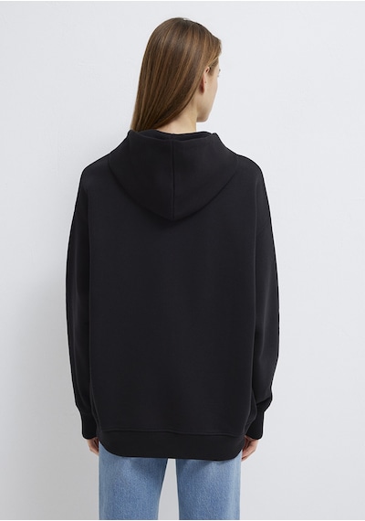 Mavi - Mavi Logo Baskılı Kapüşonlu Siyah Sweatshirt 1s10531-900 Siyah