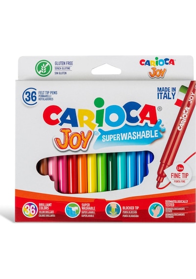 Carioca Joy Süper Keçeli Boya Kalemi 36'Lı 40616 Yıkanabilir