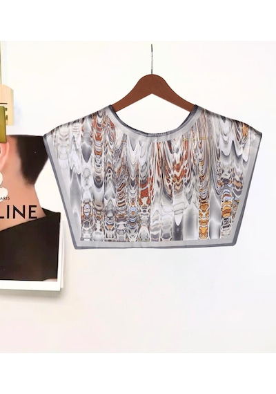 Walkenzo 4863 Şık Bağlamalı Modern Kadın Omuz Şalı Gri
