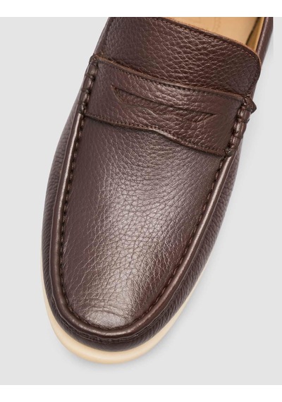 Cabani Riporo %100 Hakiki Deri Erkek Kahverengi Loafer Ayakkabı