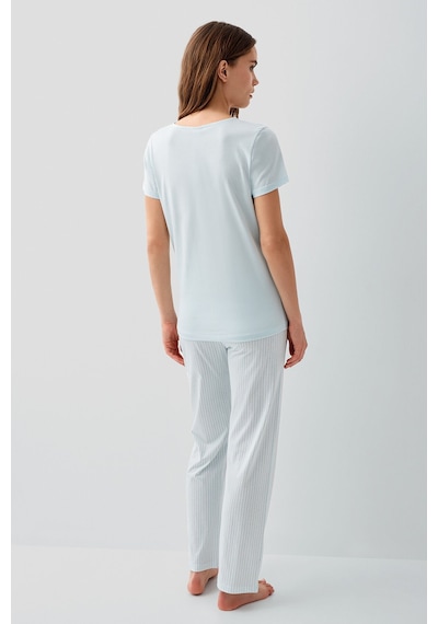 Pierre Cardin Kadın Mavi Pijama Takım Pc9202-s-v2 Mavi