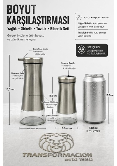 Inox 4lü Standlı Yağlık Sirkelik Tuzluk Biberlik Seti Endüstriyel Cam Salata Sosluk Takımı Paslanmaz Çelik 72348 Diğer
