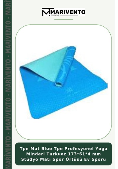 Tpe Mat Blue Tpe Profesyonel Yoga Minderi Turkuaz 173 61 4 Mm Stüdyo Matı Spor Örtüsü Ev Sporu