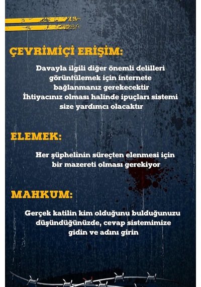 Çözülmemiş Davalar Dedektiflik Suç Çözümleme Oyunu Kanlı Para Dosyası - Gizem Bulmaca Cinayet Ç Belirtilmemiş