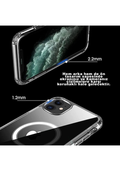 Ringke Apple iPhone Uyumlu 12 Pro Kılıf Kamera Lens Korumalı Magsafe Destekli Şeffaf