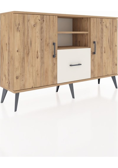 Arges Konsol 4 Raflı Tek Çekmeceli 2 Kapaklı 132x30x83 Çam-çam/aytaşı Çam/aytaşı Arges Konsol 4 Raflı Tek Çekmeceli 2 Kapaklı 132x30x83 Çam-çam/aytaşı Çam/aytaşı