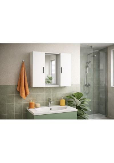 Alesta Life Aynalı Banyo Dolabı Beyaz