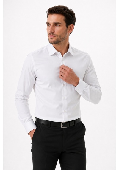 Elitpark Heritage Düz Renk Uzun Kollu Pamuklu Cepli Regular Fit Premium Saten Erkek Gömlek Beyaz Elitpark Heritage Düz Renk Uzun Kollu Pamuklu Cepli Regular Fit Premium Saten Erkek Gömlek Beyaz