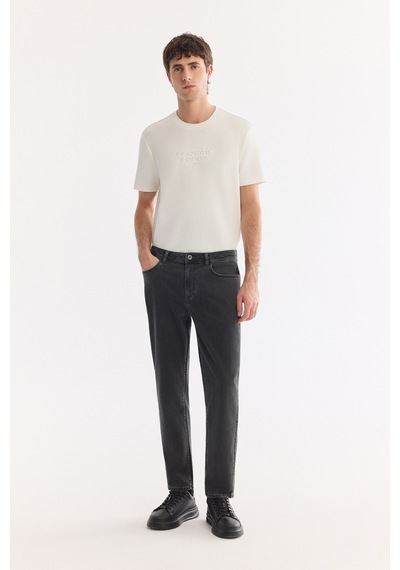 Avva Erkek Haki Eskitme Yıkamalı Pamuklu Elastan Madrid Comfort Slim Fit Jean Pantolon A61y3520