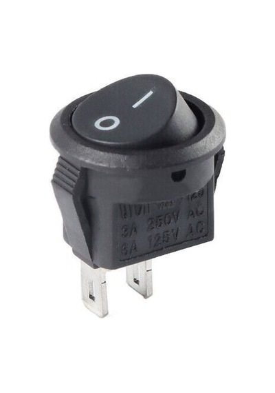 15mm Yuvarlak 2 Pin On/off Işıksız Power Anahtar 2 Adet
