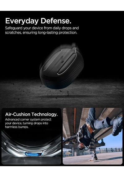 Audio Tws P10 İle Uyumlu Kılıf Rugged Armor Matte Black - Acs07966
