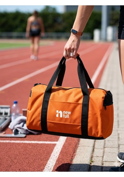 Newfull Sport Ayakkabı Bölmeli Astarlı Su Geçirmez Seyahat Ve Spor Çantası-orta Boy Turuncu