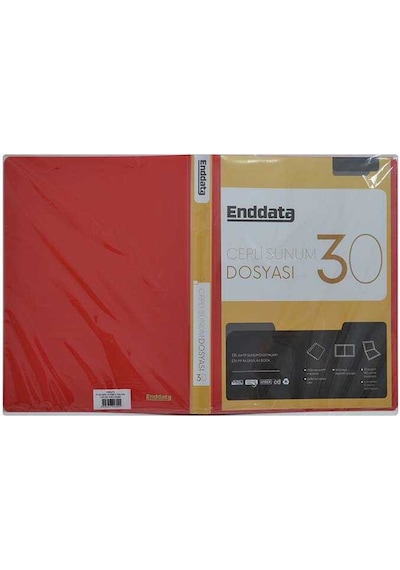 Enddata Ön Cepli Sunum Dosyası 30'lu Kırmızı 1230-2