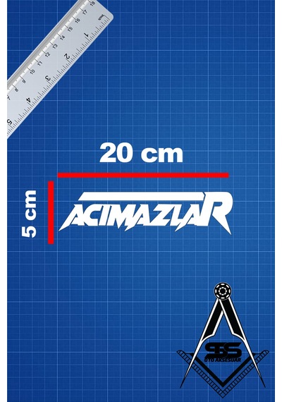 Acımazlar 20x5 Jdm Yazı Araba-motosiklet Cam Etiket Sticker Beyaz Renk Beyaz