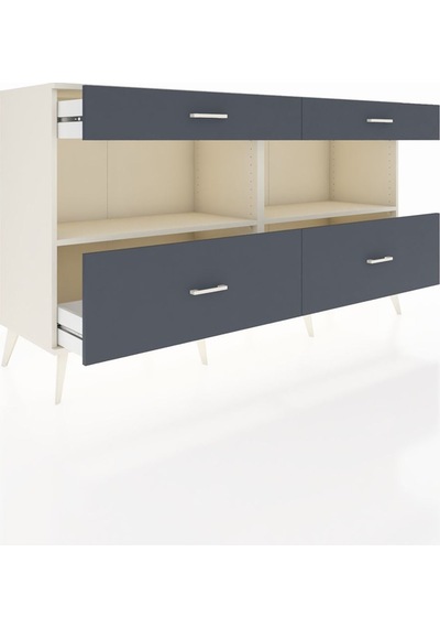 Hyperion Konsol 2 Raflı 4 Çekmeceli 176x44x99 Aytaşı-aytaşı/antr Aytaşı-aytaşı/antrasit