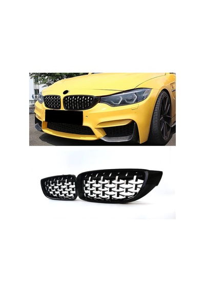 Autogp Bmw F32 F33 F36 Ön Panjur Izgara Böbrek Diamond Krom Siyah