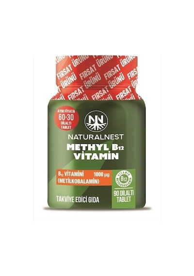 Naturalnest Methyl B12 Vitamin 1000 Mcg 90 Dilaltı Tablet