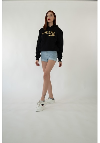 Ankara Mafıa Kapşonlu Siyah Unisex Sweatshirt Hoodie Polar