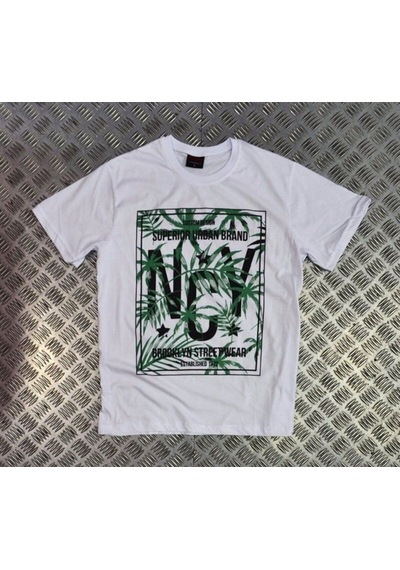 Stoned&Fame Unisex Beyaz Nyc Baskılı T-shirt Beyaz