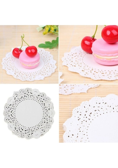 Kağıt Dantel Bardak Altlığı 100 Adet 9 CM Çay Altı Kahve Tabağı