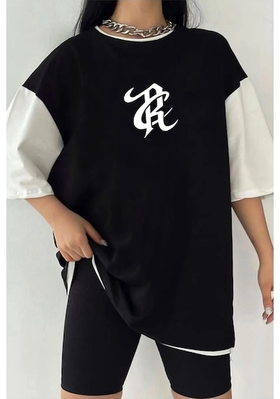 Startmore Çift Renk Ts Baskılı Unisex Tshirt Beyaz