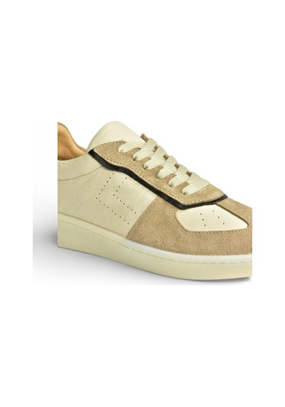 Fox Shoes Y555201403 Bej Hakiki Deri Kadın Spor Ayakkabı Sneakers Bej
