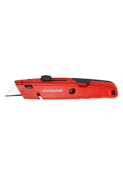 Workpro Wp213009 Ağır Hizmet Alüminyum Gövde Geri Çekilebilir Rötuş Maket Bıçağı + 5 Adet Yedek Bıça