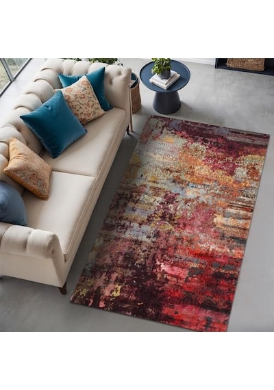 Kadife Kaymaz Pamuk Tabanlı Yıkanabilir Antibakteriyel Salon Halısı 200x300 Diğer