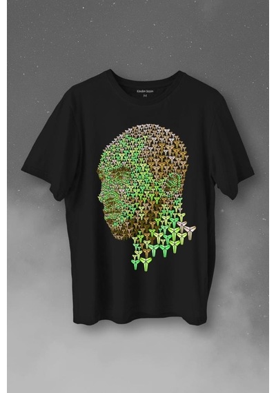 Kobe Bryant Black Mamba Yeşil Snake Nba Basketball Baskılı Tişört Unisex T-shirt 001