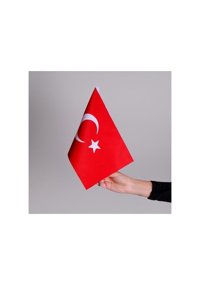 Zc Bayrak Elde Sallama Türk Bayrağı Alpaka Kumaş 10 Adet 20x30 Yüksek Kumaş Kalitesi