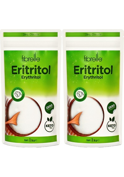 Fibrelle 1 Kg Eritritol 2 paket. Keto / Ketojenik / Vegan diyet