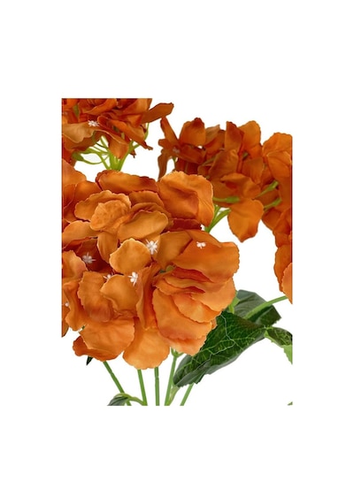 Yapay Çiçek Ortanca Çiçeği Demeti 43 Cm Turuncu