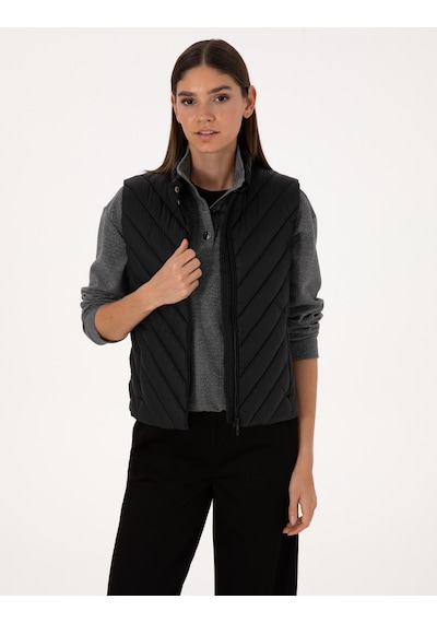 Pierre Cardin Kadın Siyah Mont Yelek 50314047-vr046 Siyah