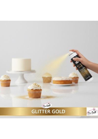 Glitter Sprey Altın Gold Boya 250 Ml Yenilebilir Simli Pasta Spreyi