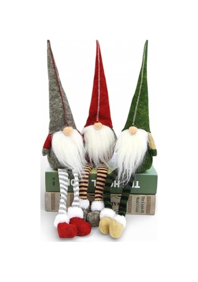 1 Adet 35 Cm Uzun Şapkalı Gnome Tomte Şans Cücesi Yılbaşı Süsü Parti Dekorasyon Süs, Kırmızı