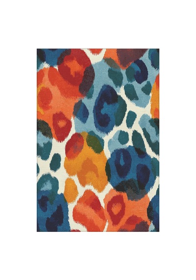 Safari 112 Renkli Leopar Desenli Halı Modern Yıkanabilir İnce Tasarım Oturma Odası Salon Halısı Çok Renkli