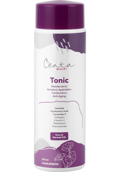 C'enta Beauty Kuru ve Normal Ciltler İçin Nemlendirici ve Canlandırıcı Tonik 200 ML
