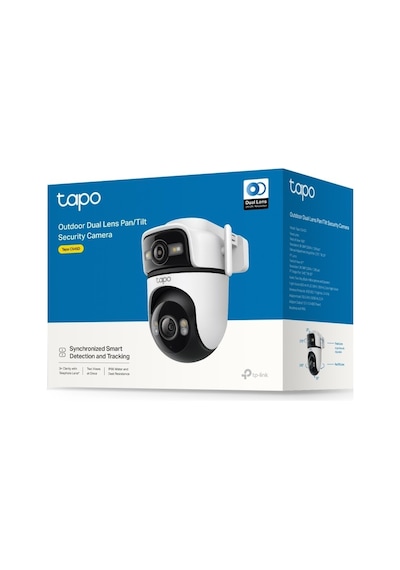 Tp-link Tapo C545d 2k Çift Lensli Dış Mekan Güvenlik Kamerası 165 Geniş Açı + Telefoto Lens İp66 Aı Takip Renkli Gece Görüşü Ethernet Bağlantı Iki Yönlü Ses Yerel & Bulut Depolama