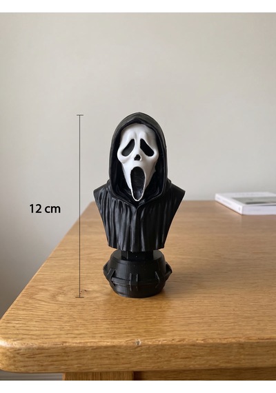Riva Self Ghostface Çığlık Maskesi Tasarım Masaüstü Dekoratif Obje Aksesuar - 12 Cm