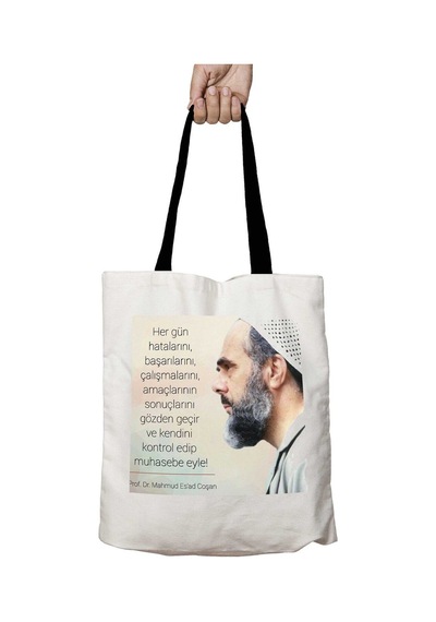 Art Hediye Siyah Kulplu Mahmud Esad Coşan Kendini Kontrol Et Yıkanabilir Okul Omuz Çanta Çok Renkli