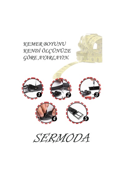 Sermoda 38 Mm Vegetal Deri Düz Kot Kemeri Lacivert